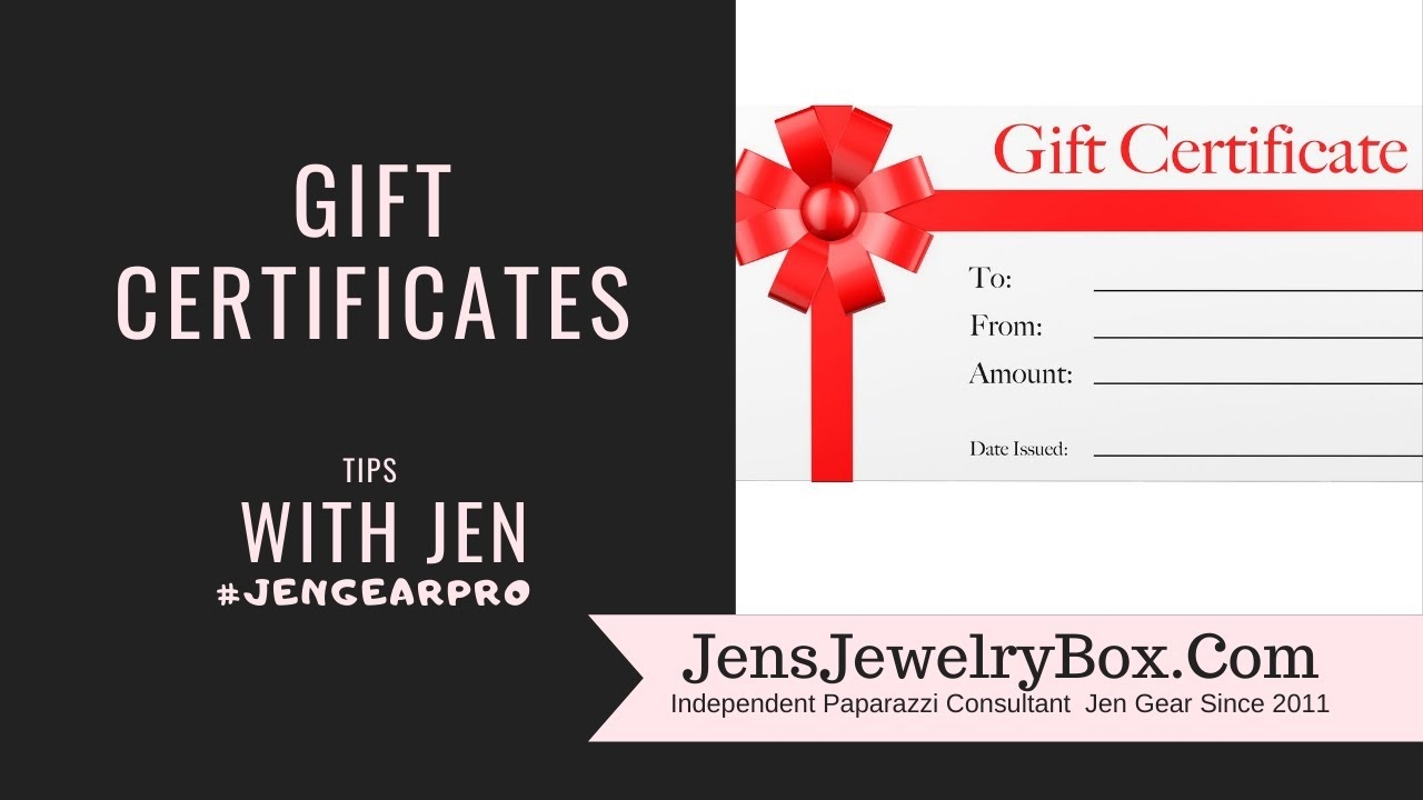 Gift Certificates With Paparazzi YouTube