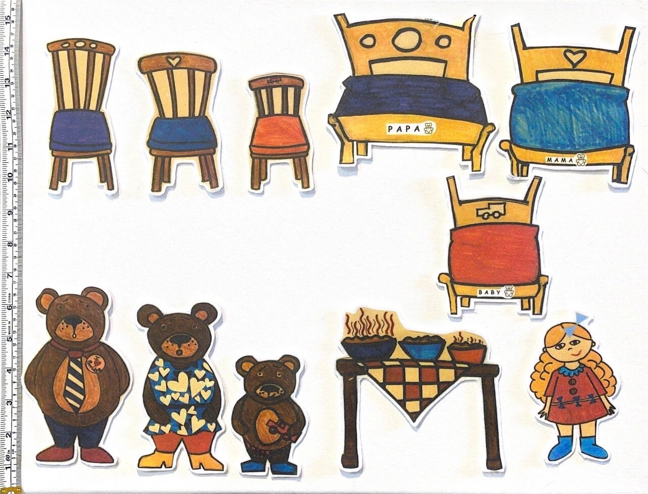 Goldilocks And The Three Bears Felt Story Etsy