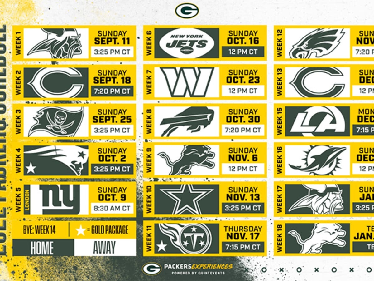 Green Bay Packers Schedule 2022 Athlon Sports