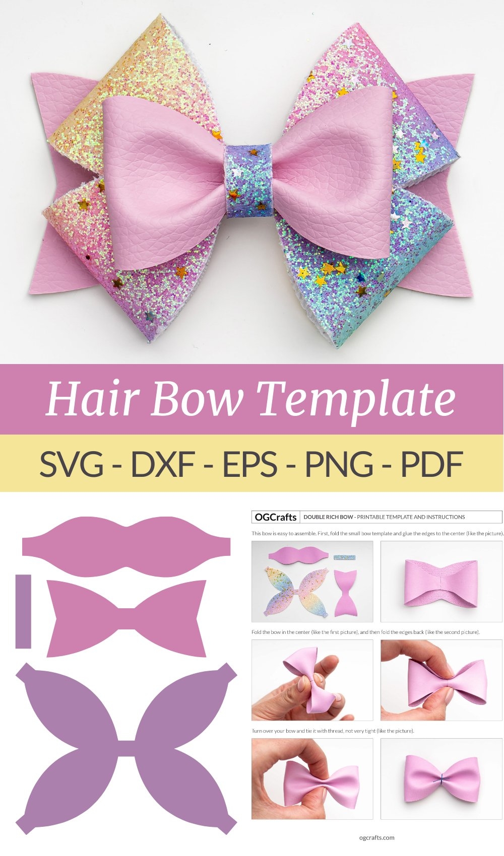 Free Printable Hair Bow Template