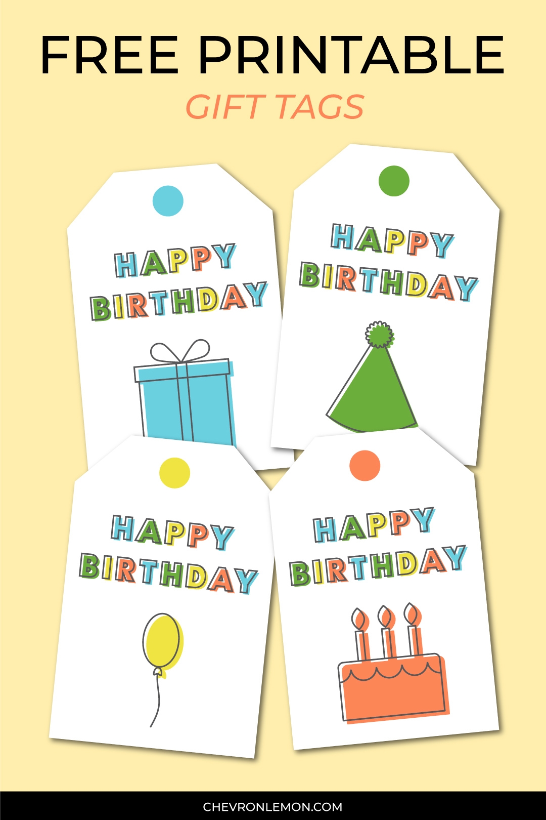 Happy Birthday Tags Free Printable Printable Party Favors