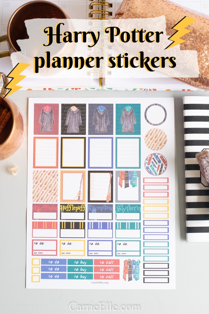 Harry Potter Planner Stickers Carrie Elle