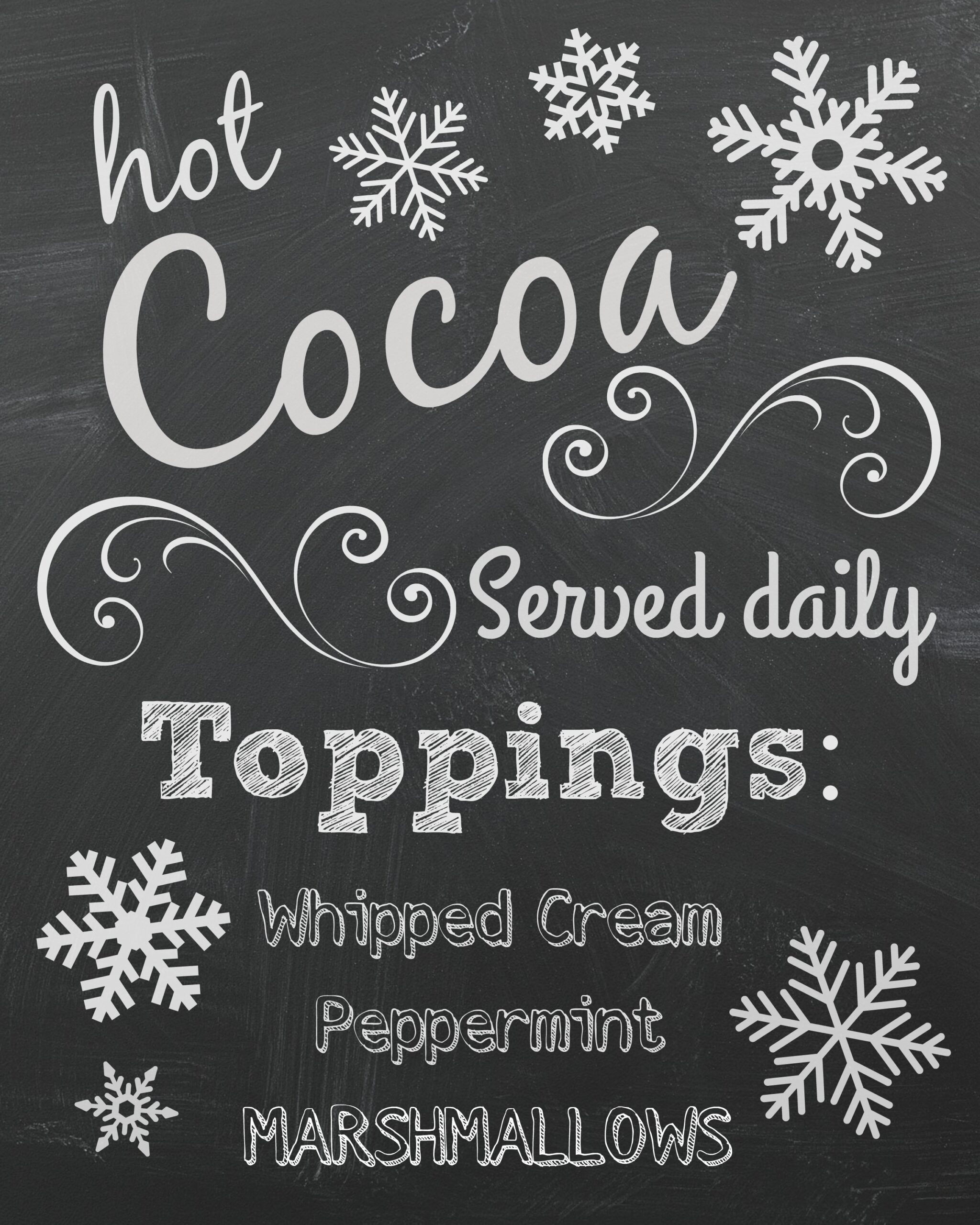 Hot Cocoa Bar Printable Sign HotCocoa KCup