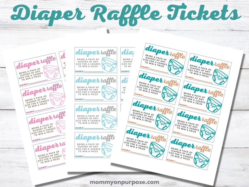Free Diaper Raffle Printable Cards