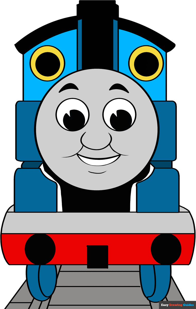 How To Draw Thomas The Train Really Easy Drawing Tutorial