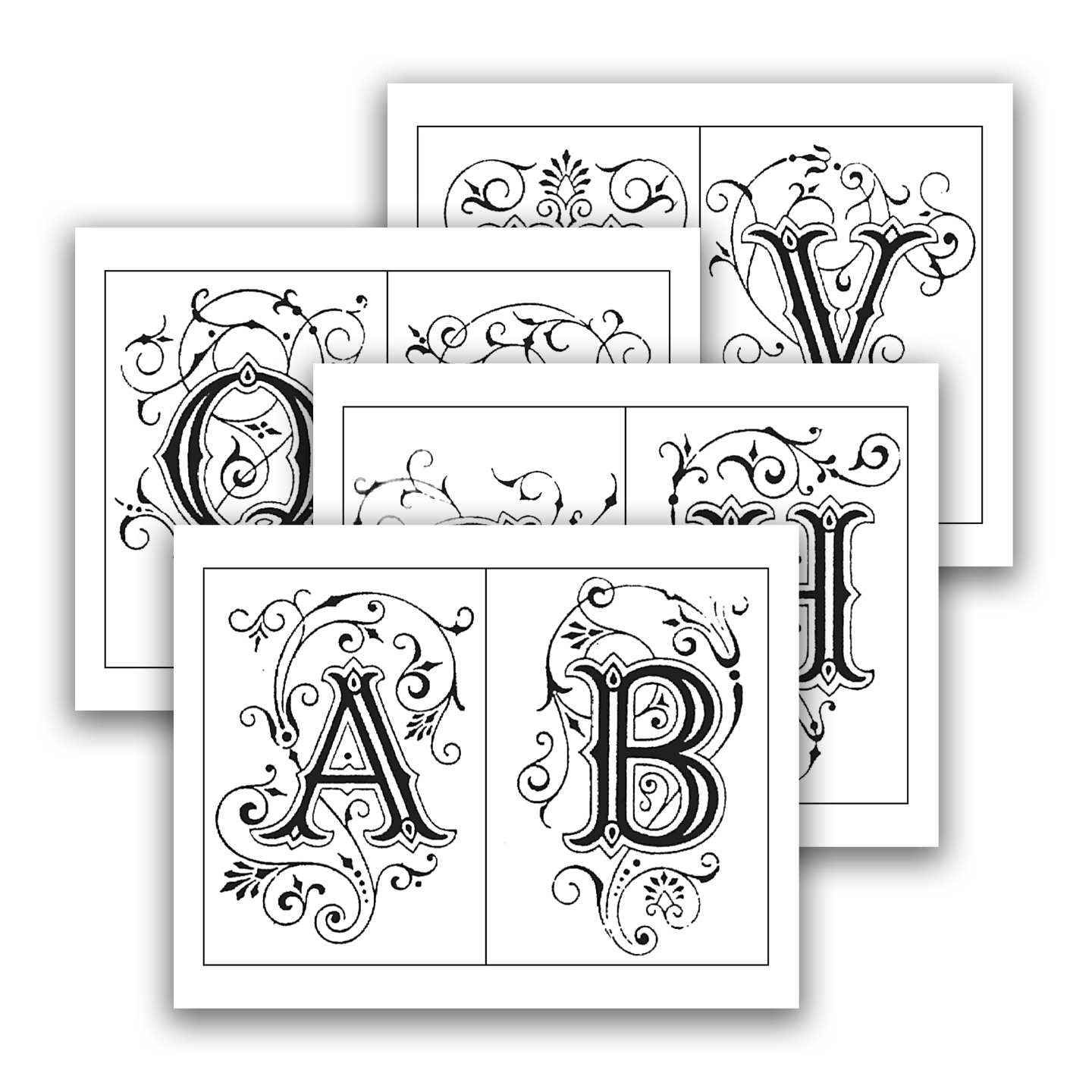 Illuminated Letters Printable Alphabet The Postmans Knock Worksheets Library