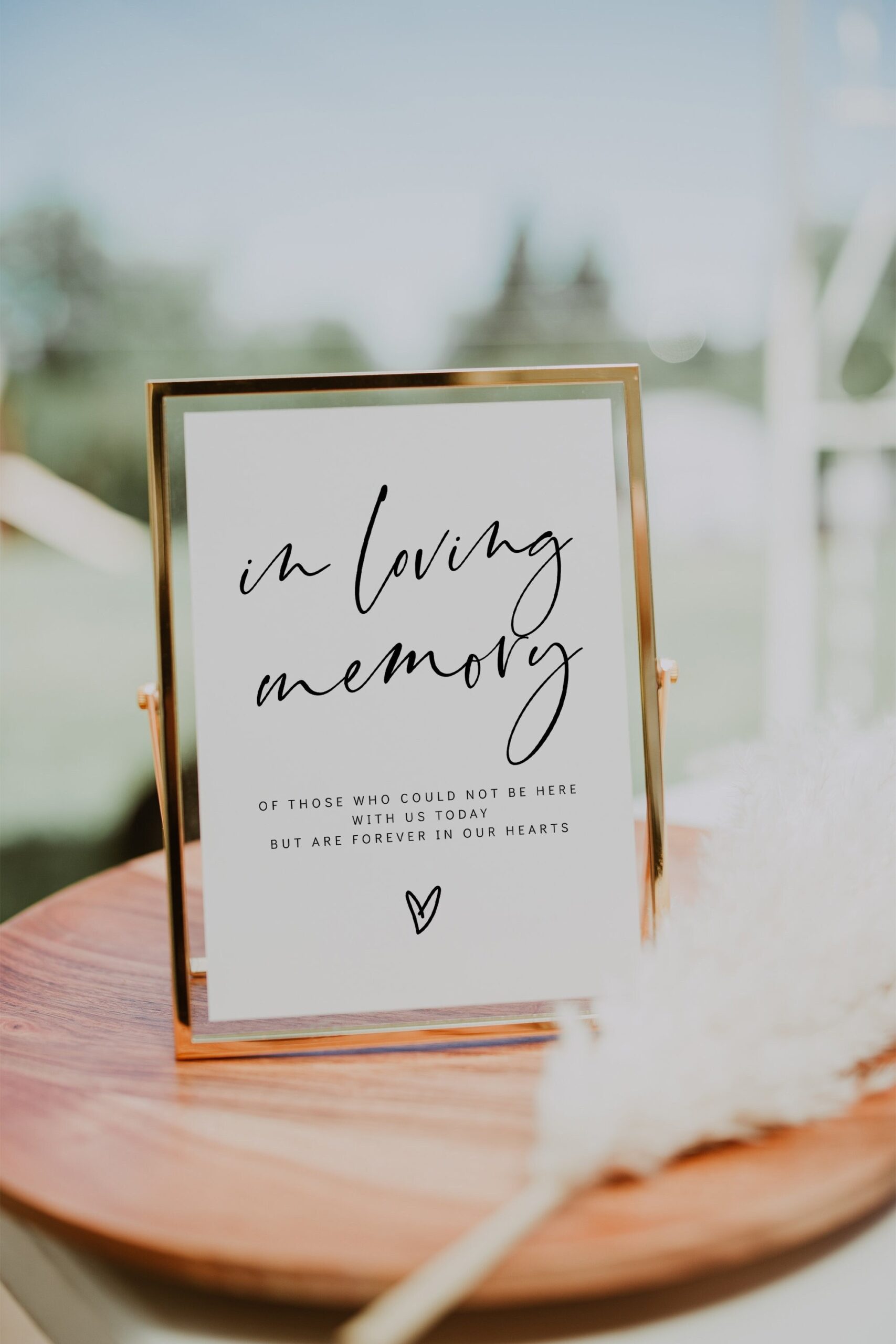 In Loving Memory Sign Printable In Loving Memory Sign For Wedding 5 Sizes Modern Minimalist Memorial Sign Canva Template 86