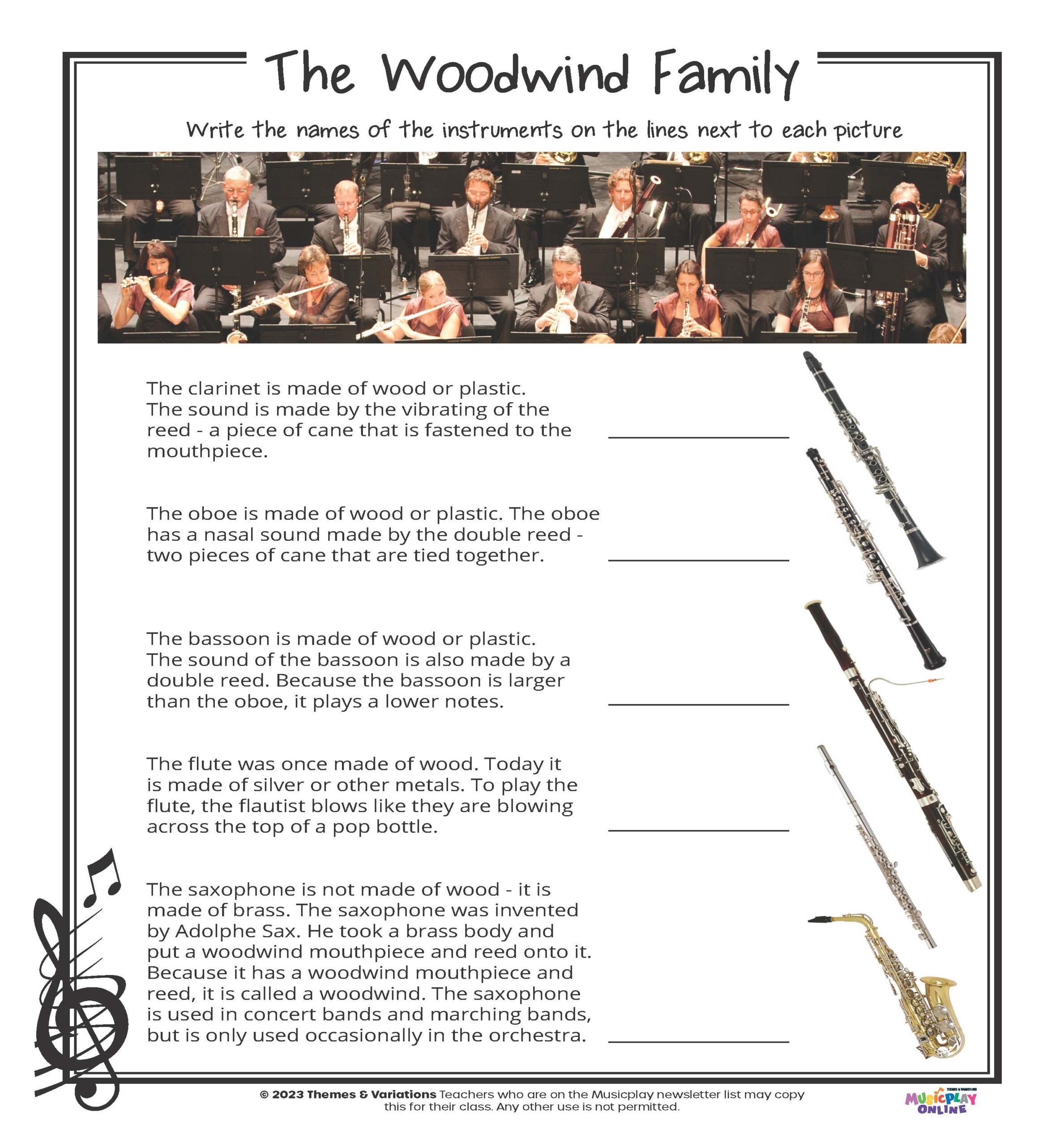 Instruments Of The Orchestra On MusicplayOnline