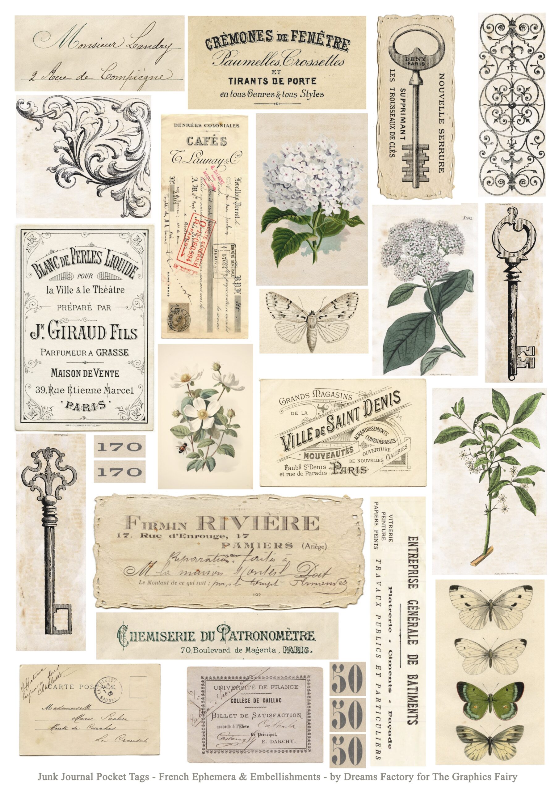 Junk Journal Pockets Free Printables The Graphics Fairy