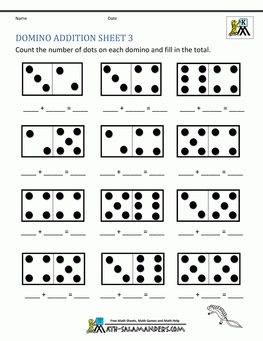Free Printable Kindergarten Math Sheets