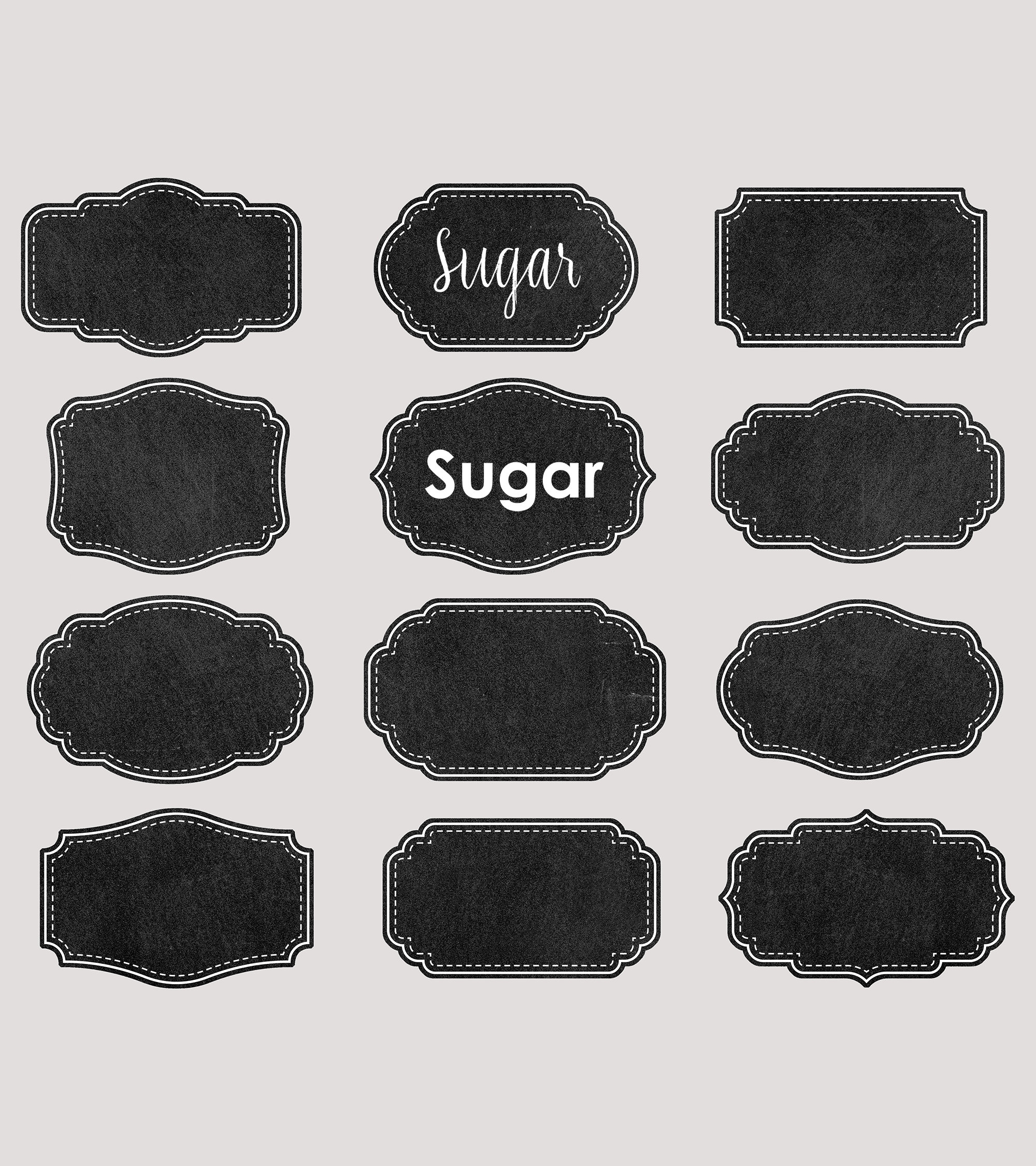 Kitchen Labels Printable Chalkboard Labels Pantry Labels Digital Worksheets Library