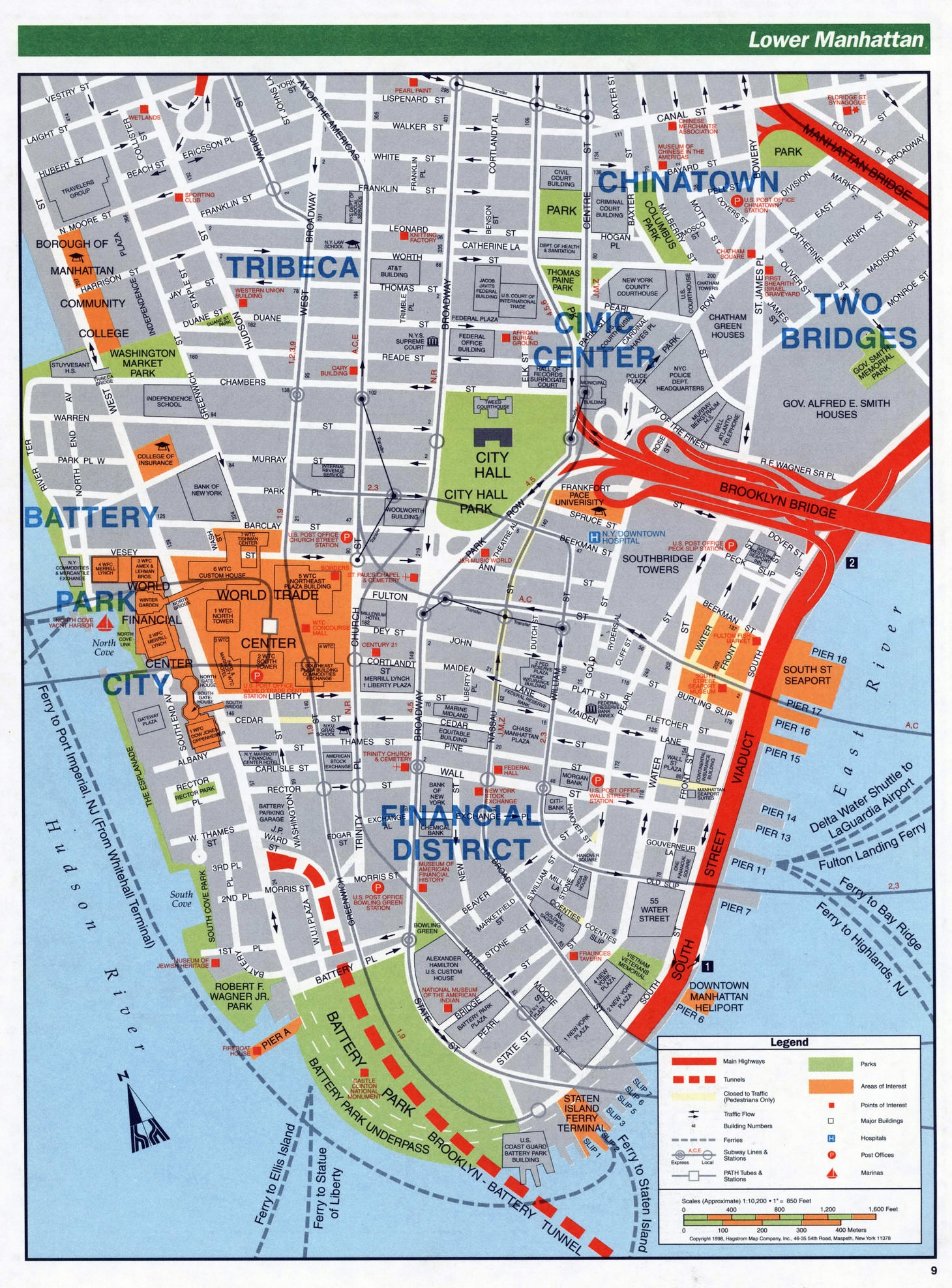 Printable Map Of Lower Manhattan Streets