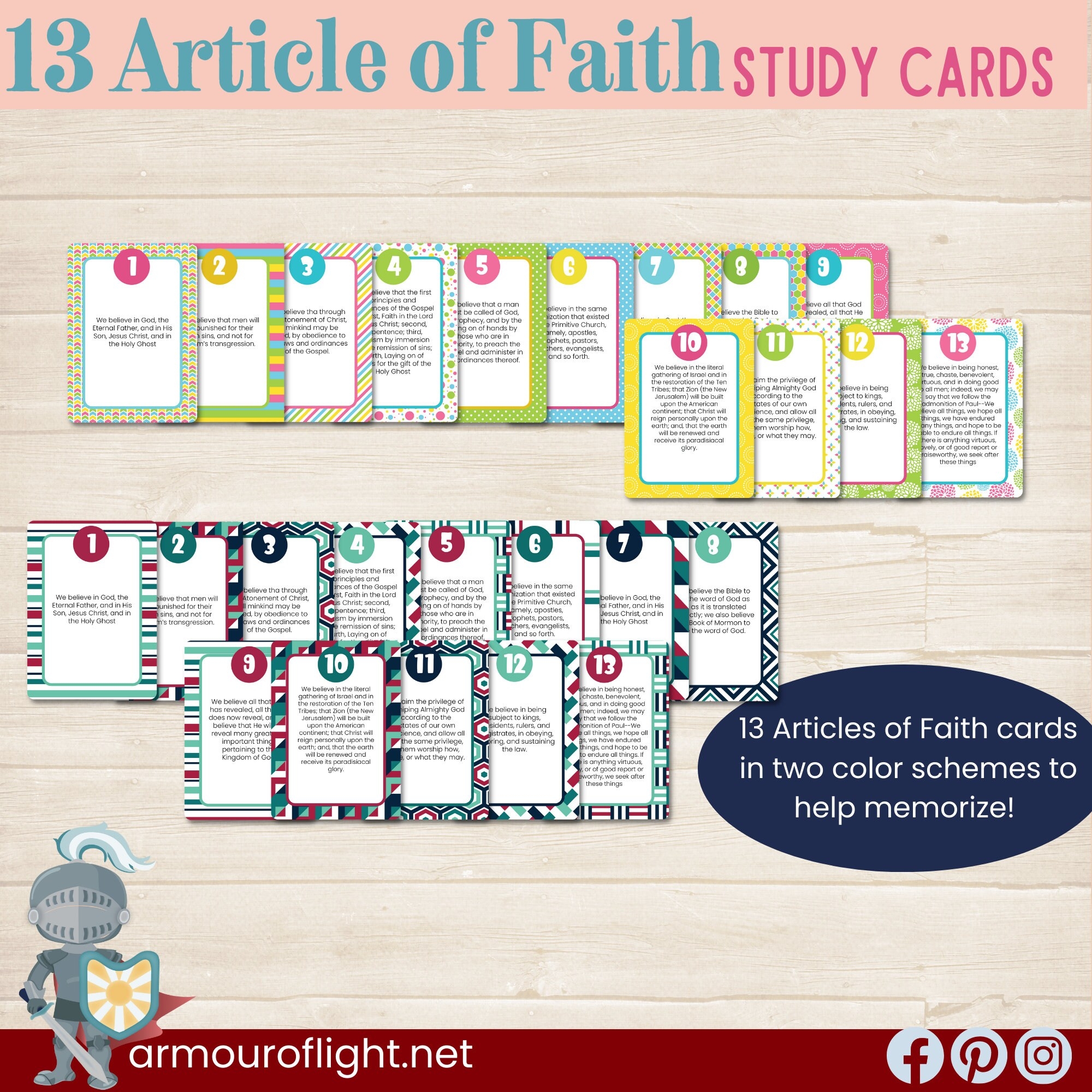 LDS Articles Of Faith Article Of Faith Flashcards 13 Articles Of Faith Bundle LDS Primary Printable Cards Matching Game Youth Goals Etsy