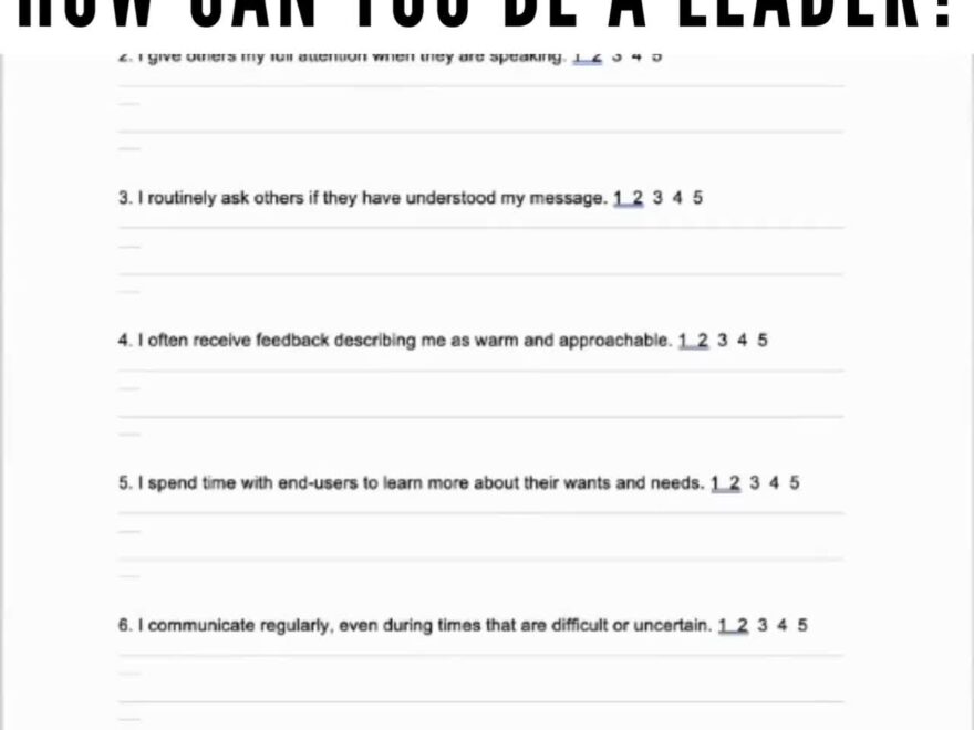 Leader Start Assessment Kit Self evaluation Tool The Questions You Need To Ask Yourself Can I Be A Leader Leadership Skills Is Essential Etsy