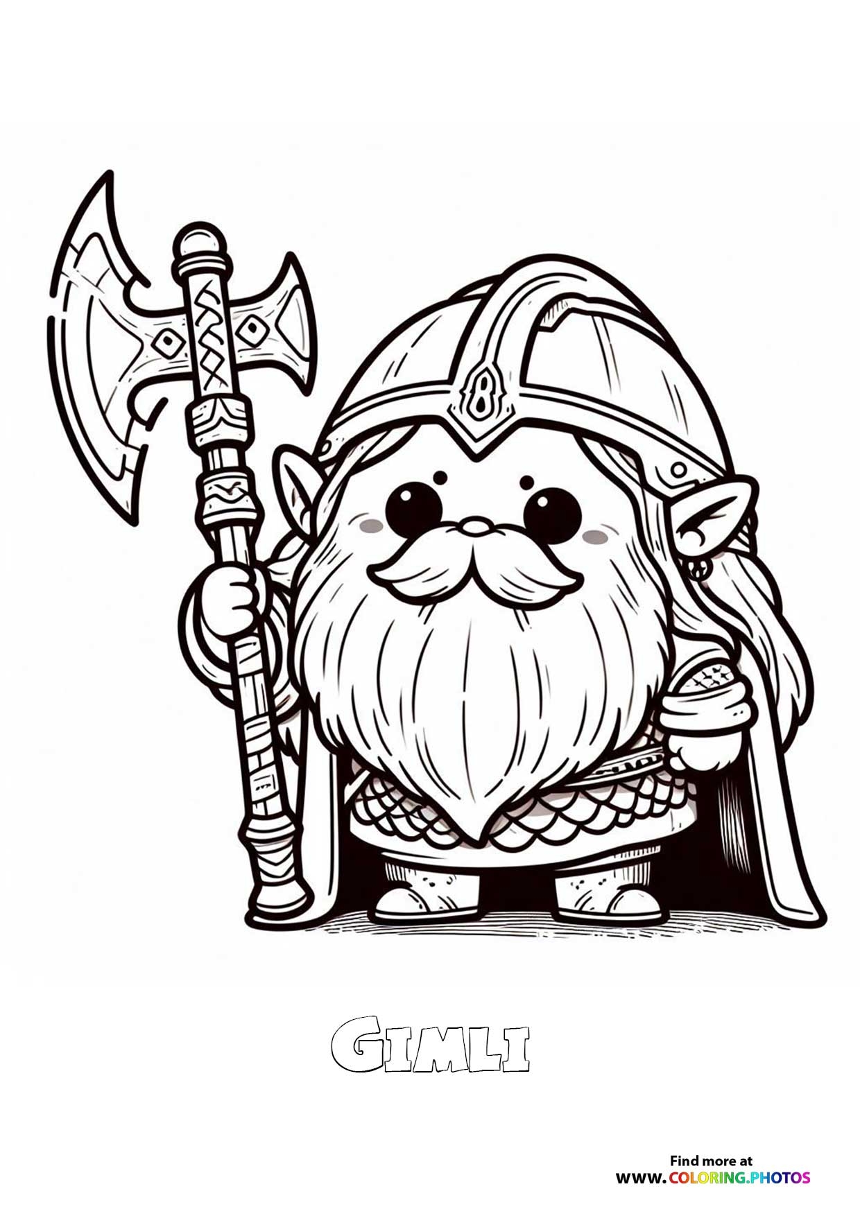 Little Gimli Coloring Pages For Kids