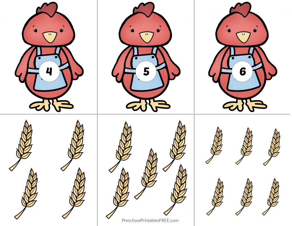 Little Red Hen Printables free Free Preschool Printables