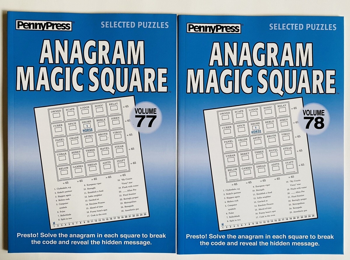 Free Anagram Magic Square Printable