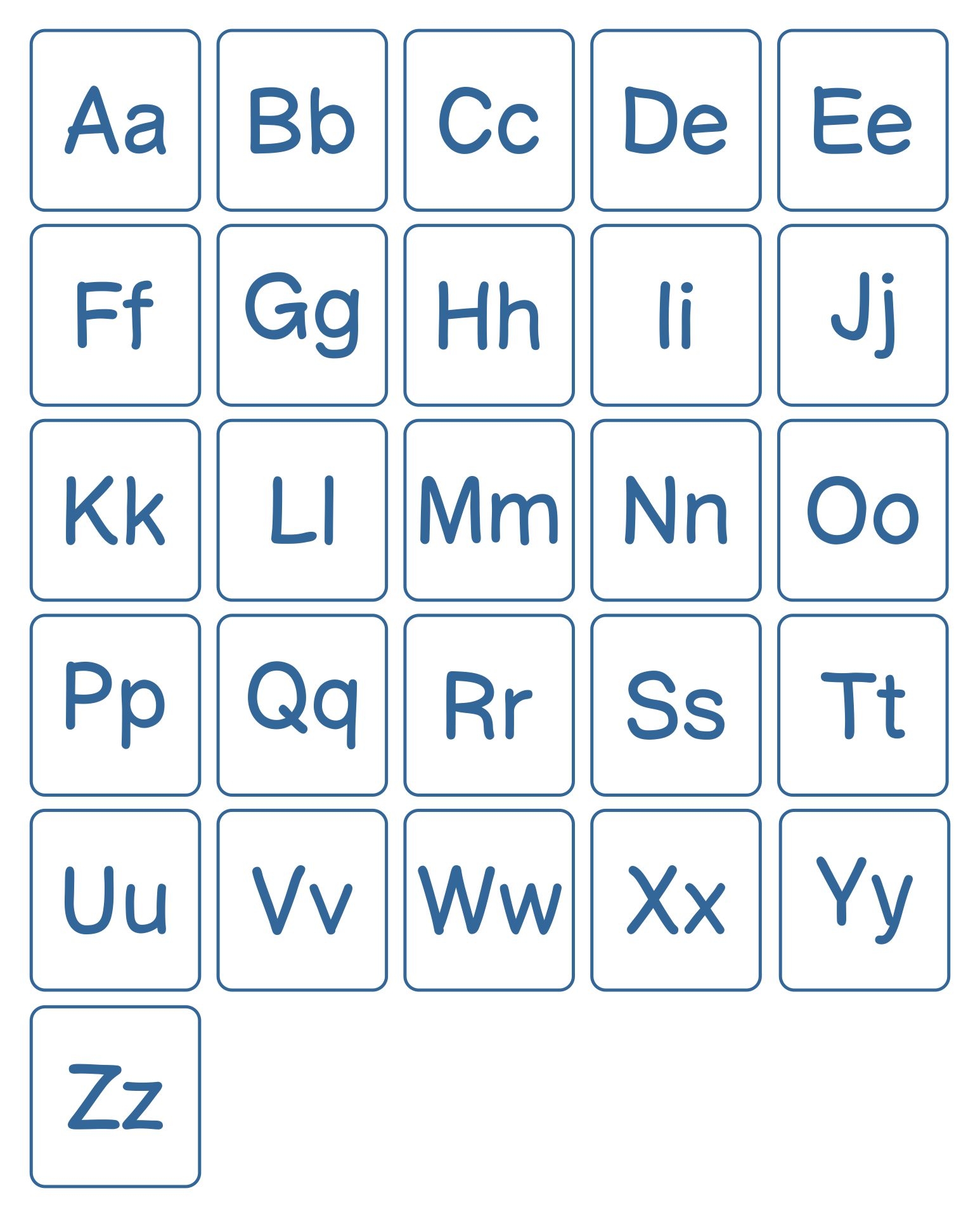 Printable Upper And Lowercase Letters Of The Alphabet