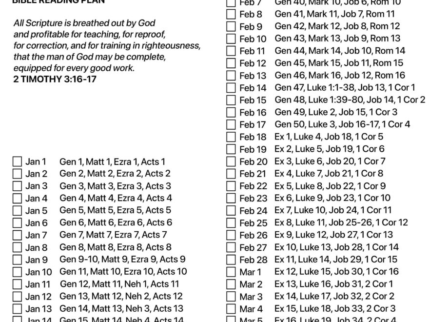 M cheyne Bible Reading Plan printable Etsy