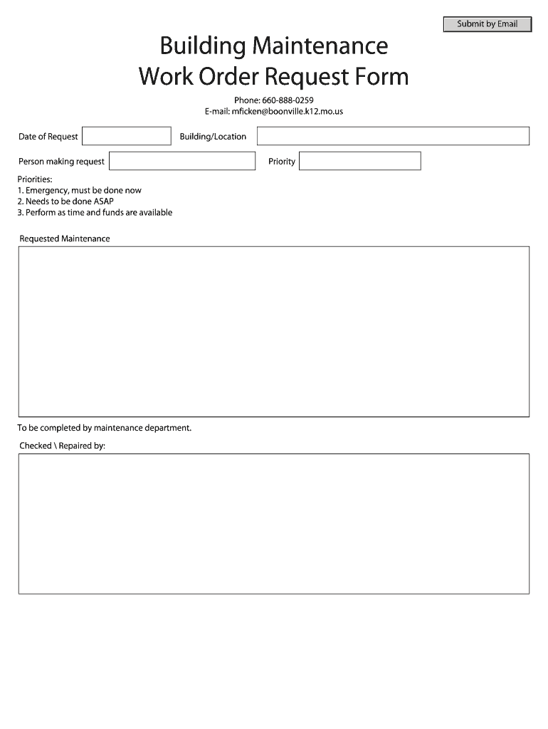 Maintenance Work Order Request Form Fill Online Printable Fillable Blank PdfFiller
