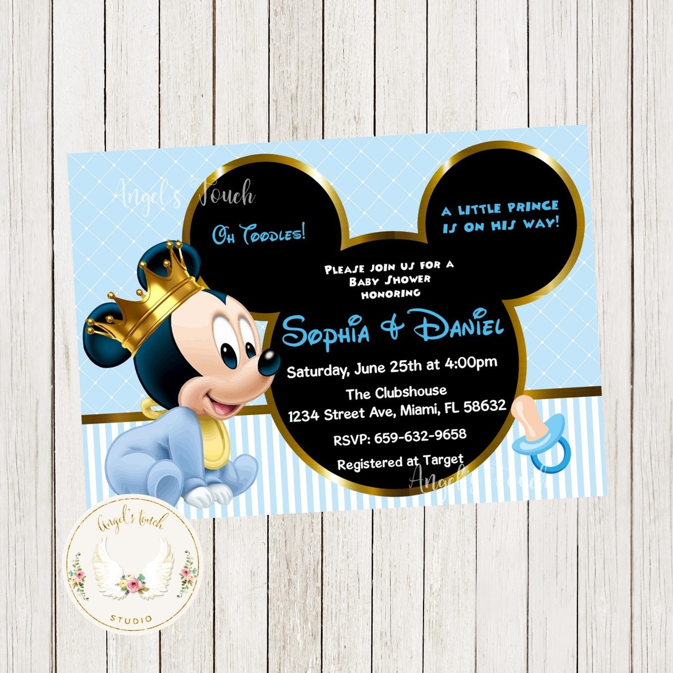 Free Printable Mickey Mouse Baby Shower Invitations