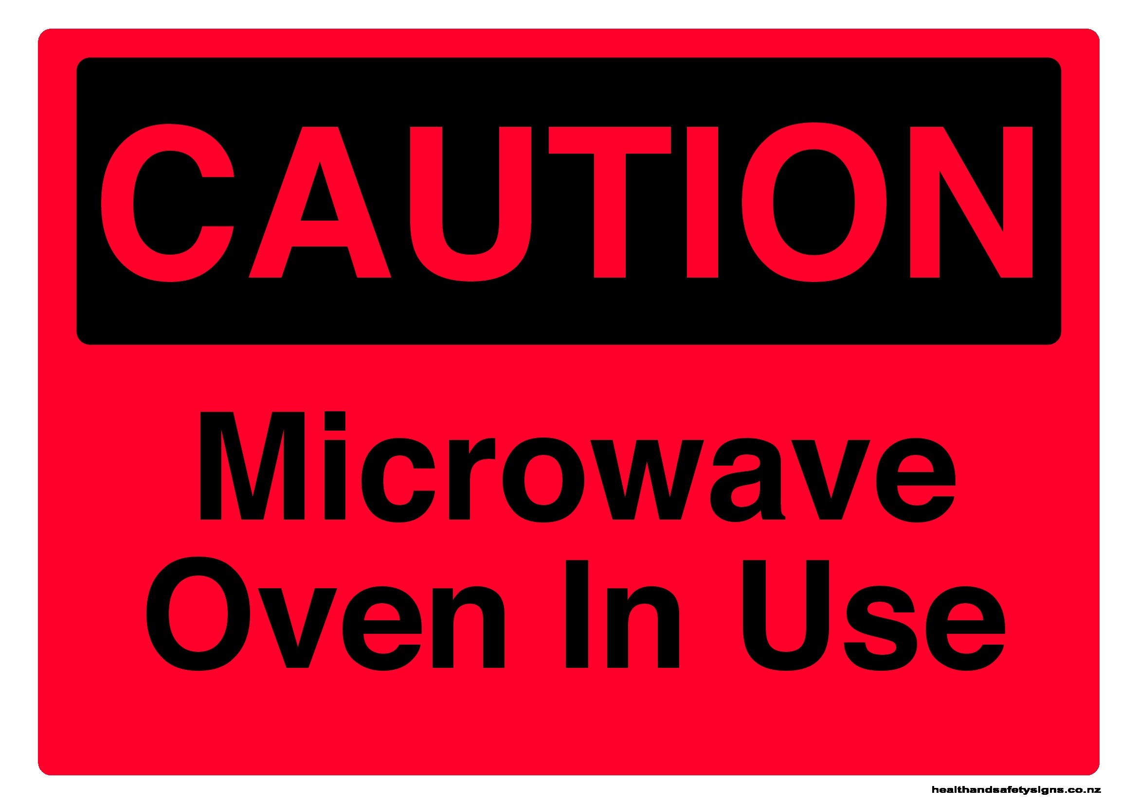 Microwave Oven In Use Caution Sign Health And Safety Signs