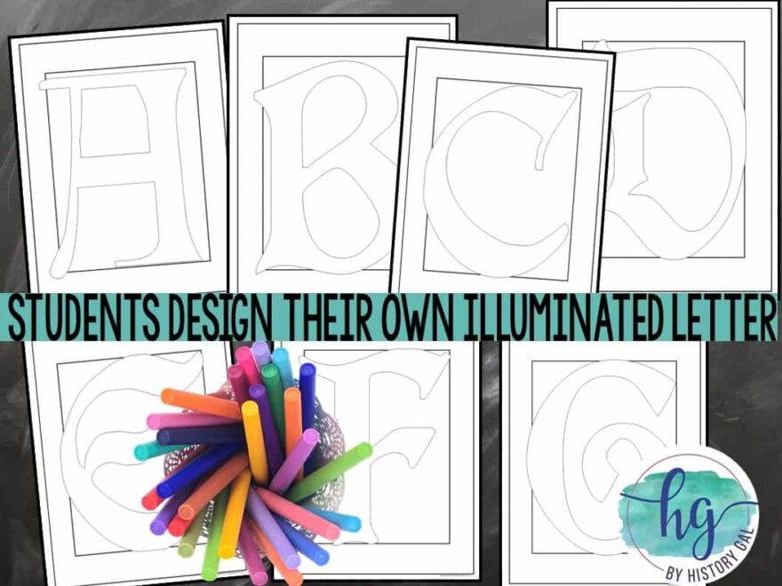 Middle Ages Illuminated Letters Activity By History Gal