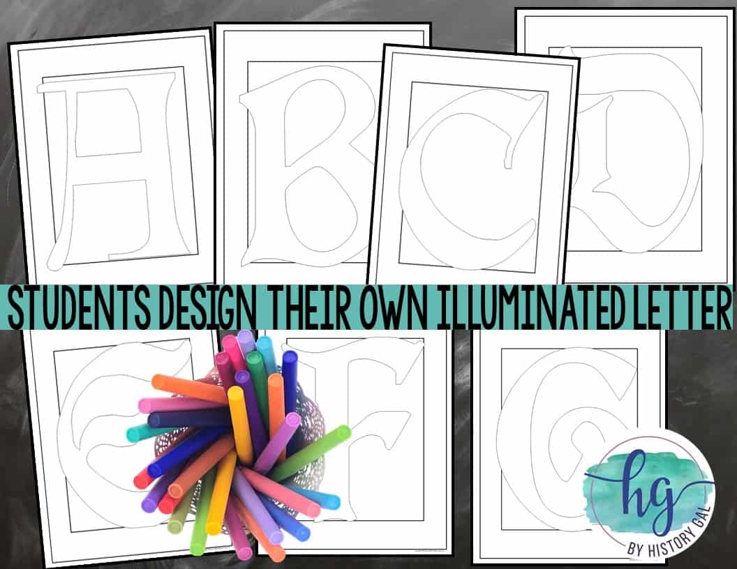 Middle Ages Illuminated Letters Activity By History Gal