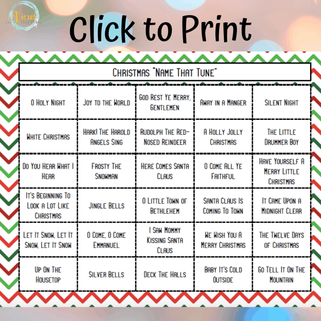 Name That Tune Christmas Carol Game Printable Views From A Step Stool