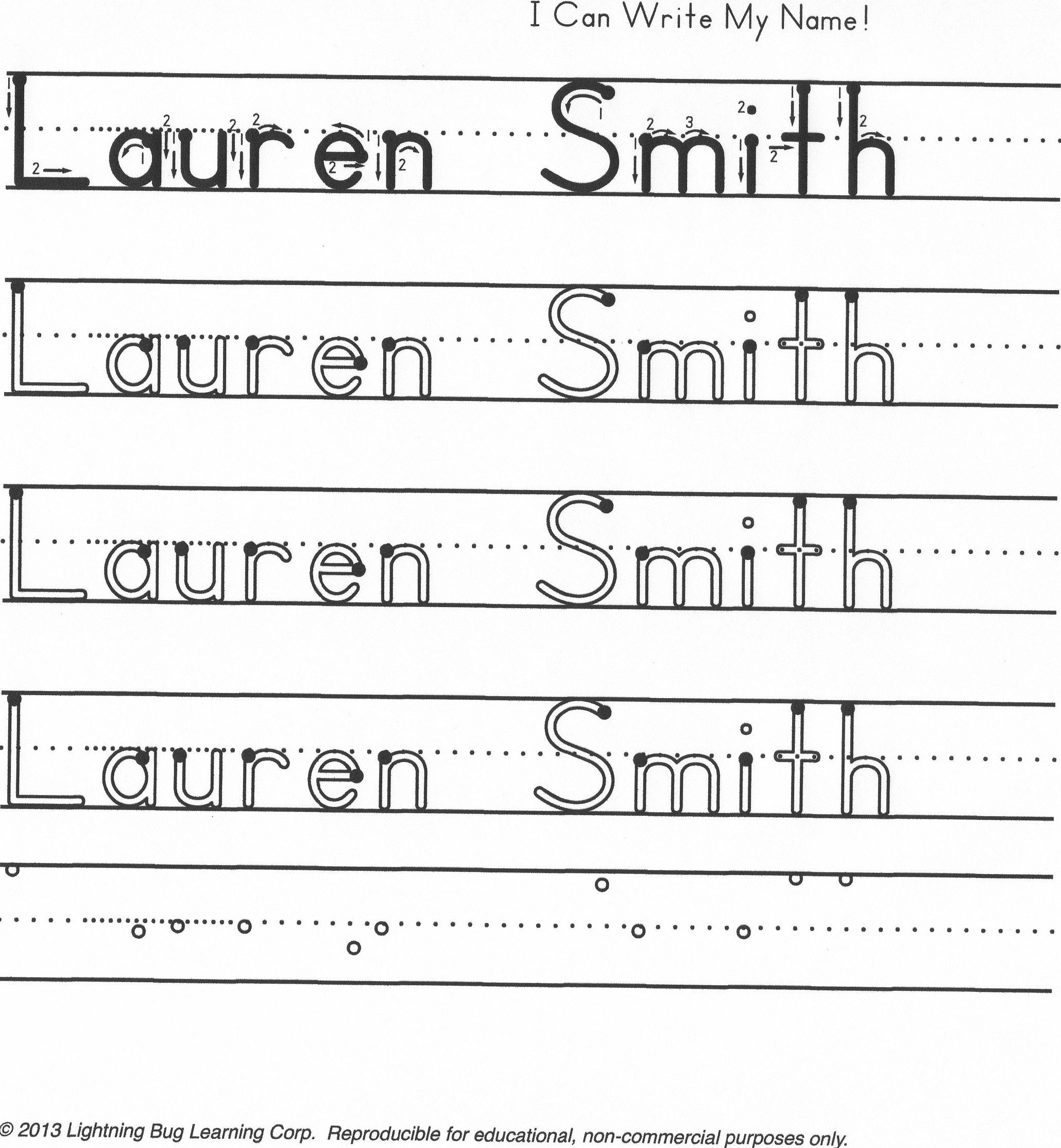 Name Writing Activities Lightning Bug Learning Worksheets Library