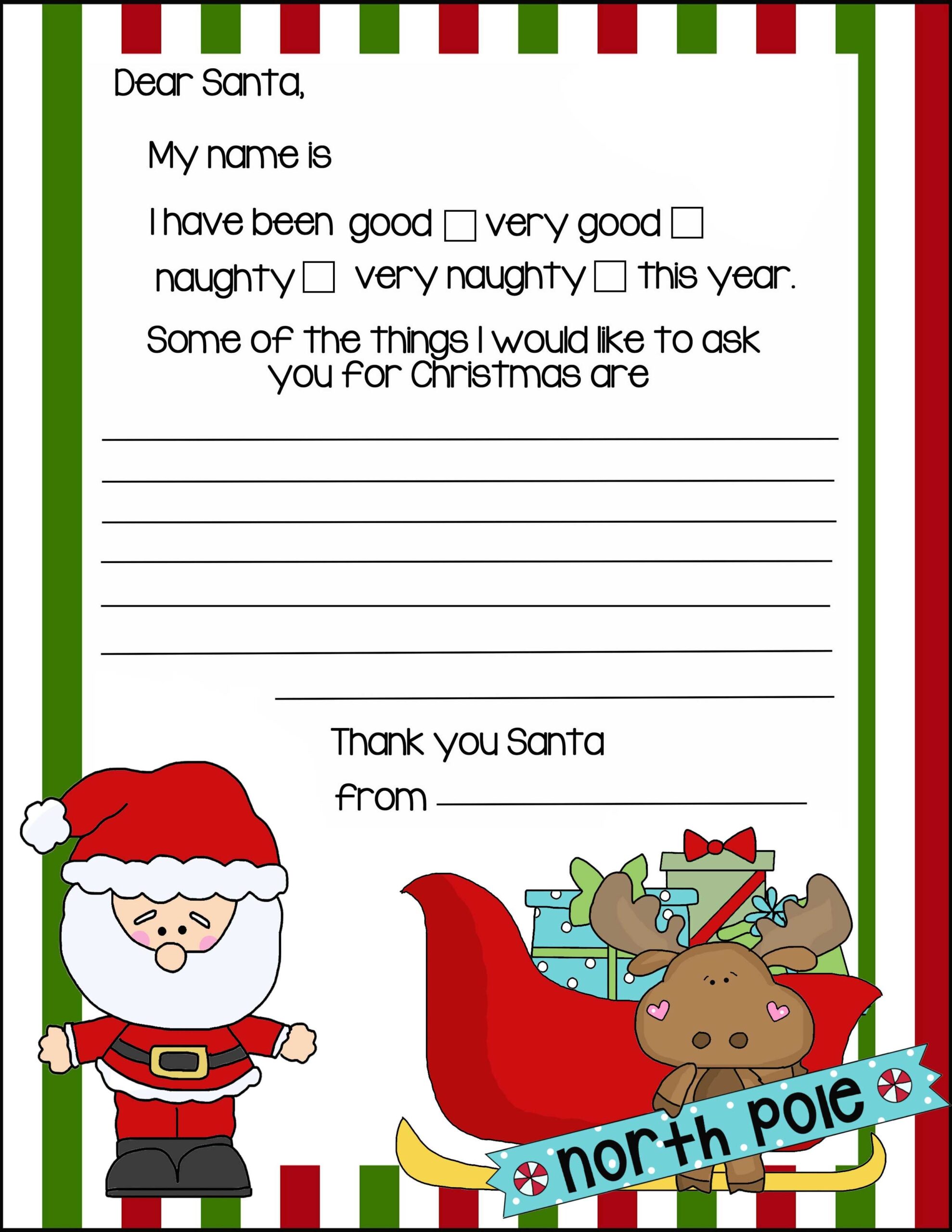 North Pole Letter To Santa FREE Printable