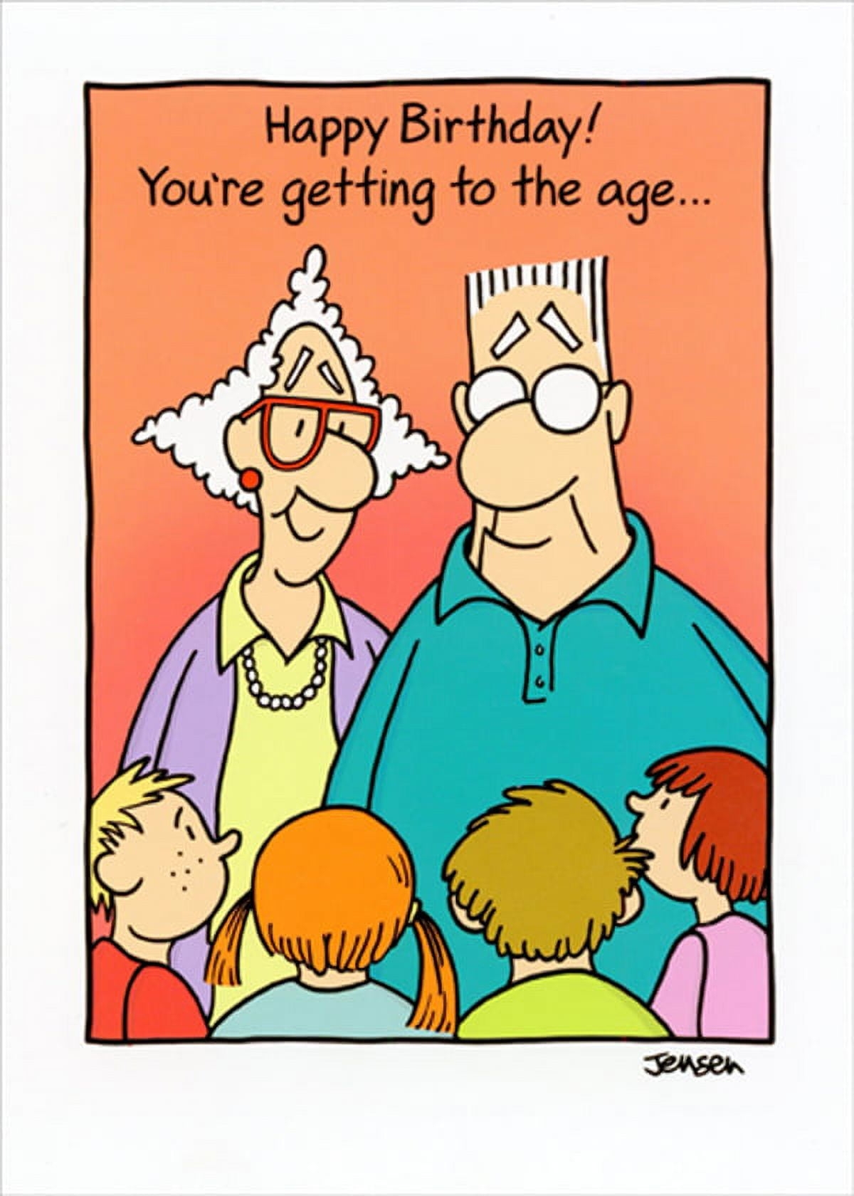 Oatmeal Studios Getting To The Age Man Woman And Small Kids Funny Humorous Over The Hill Birthday Card Walmart