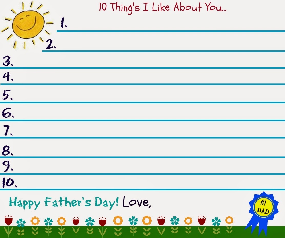 One Savvy Mom NYC Area Mom Blog Free Printable Father s Day Kids Card Writing Prompt