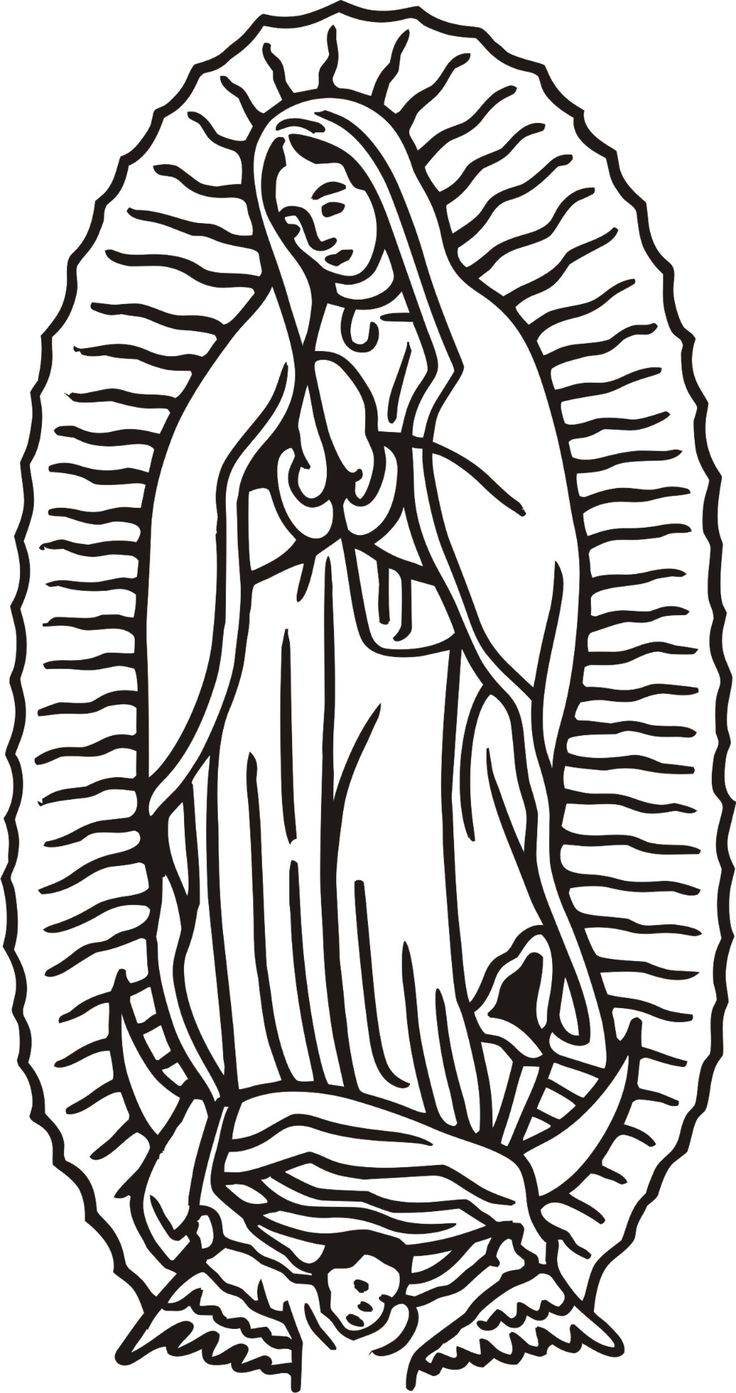 Our Lady Of Guadalupe Coloring Page Educative Printable