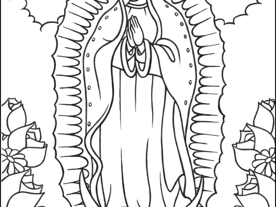 Our Lady Of Guadalupe Coloring Page TheCatholicKid