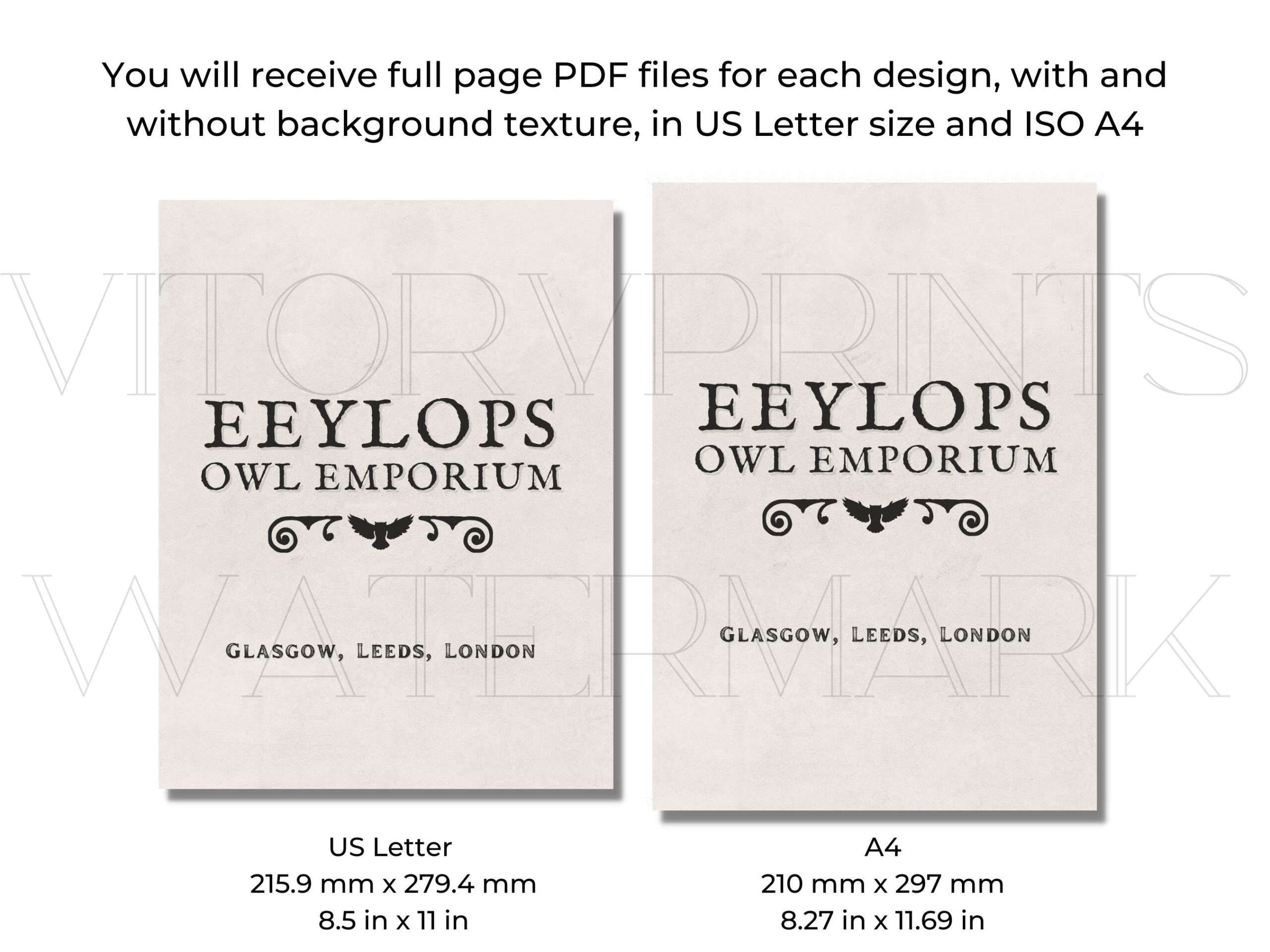 Owlery And Emporium Signs Printable Digital Download Magical Party Printable Decor Etsy