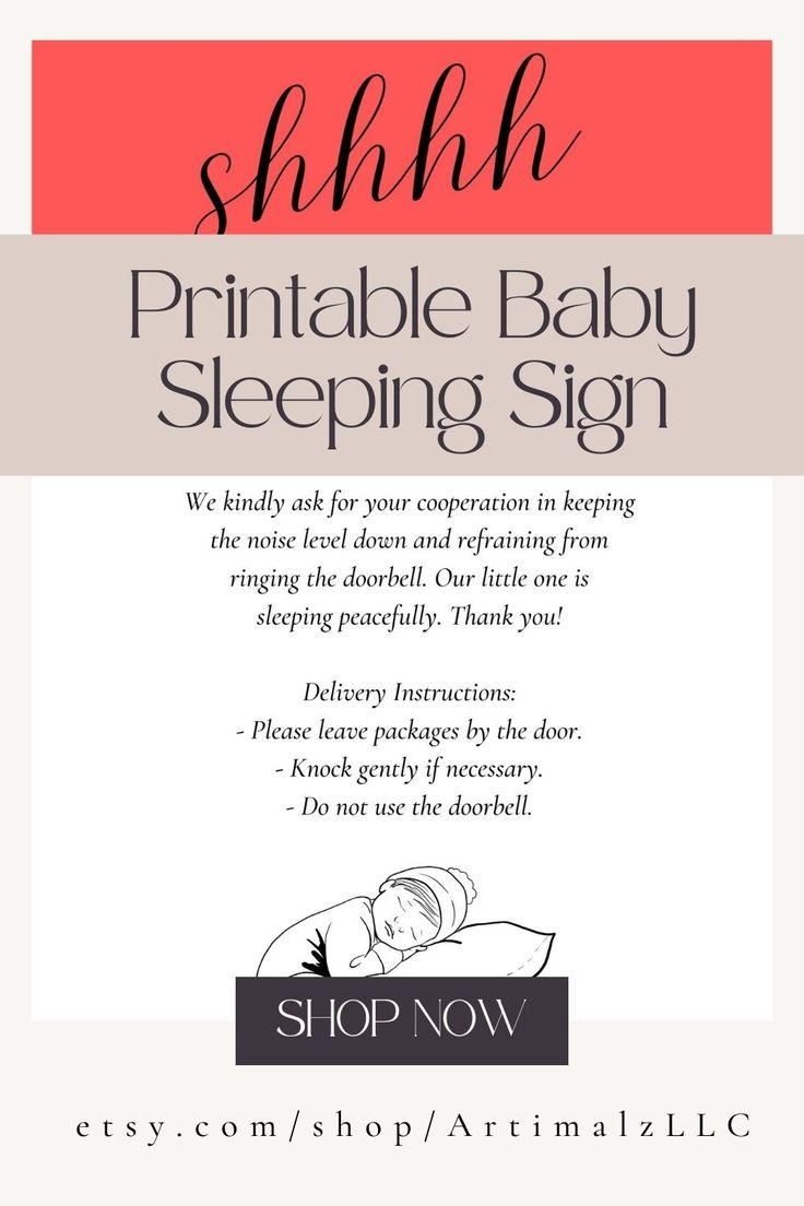 Printable Baby Sleeping Do Not Disturb