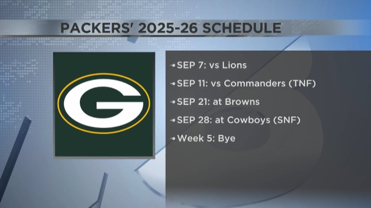 Packers Will Open 2025 26 Season At Home YouTube