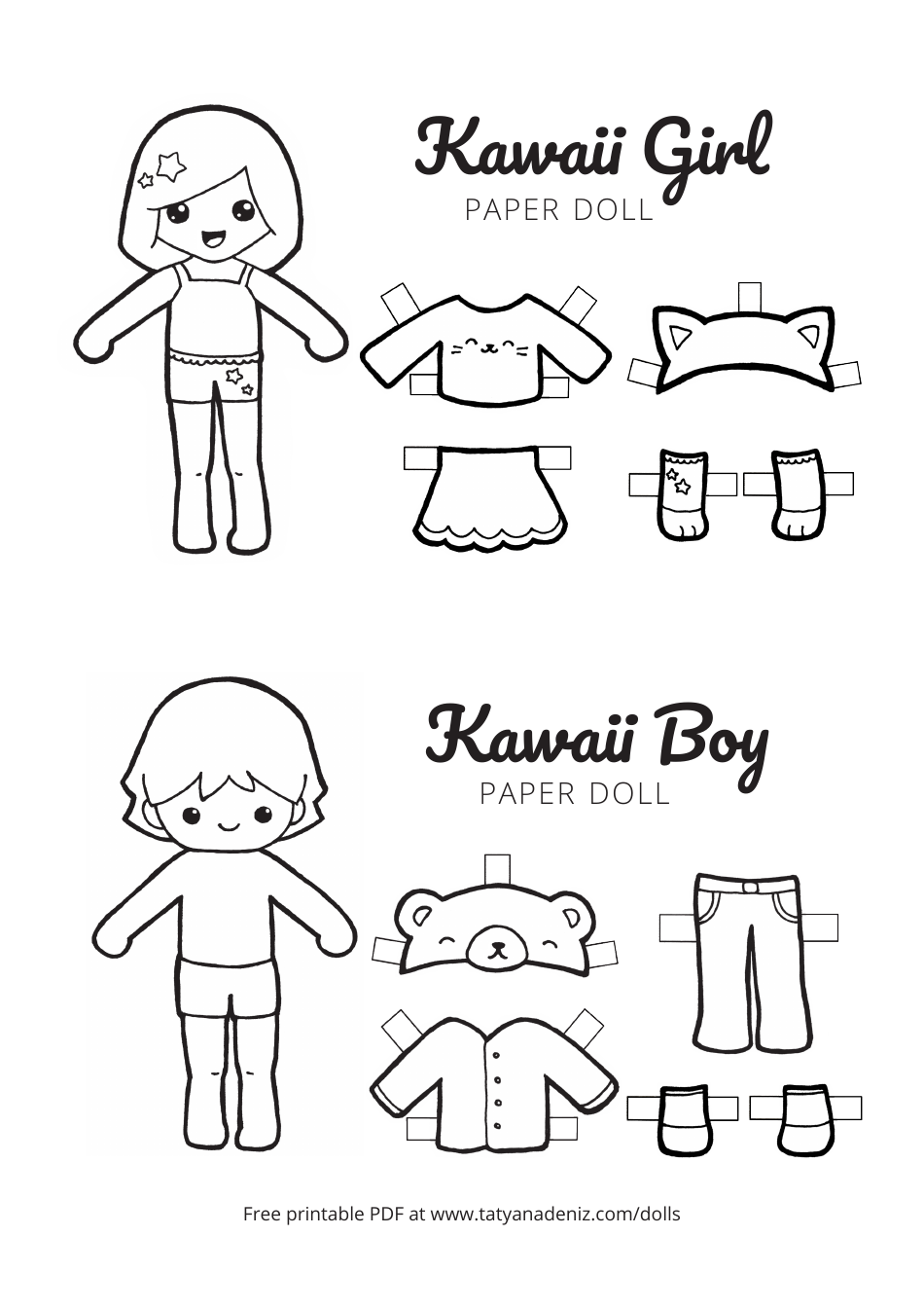 Boy And Girl Cutouts Printable