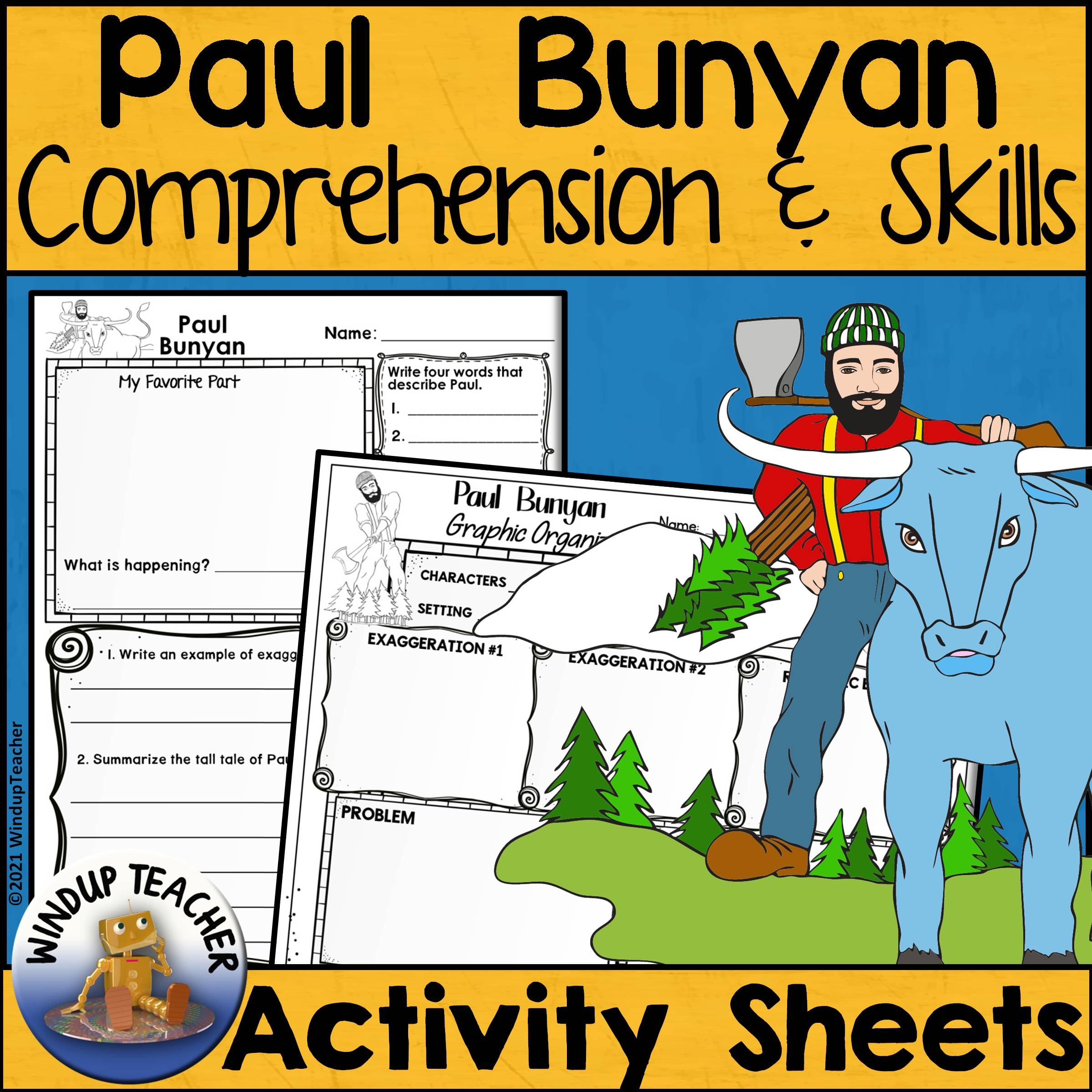 Paul Bunyan Activity Sheets Print And Go Made By Teachers