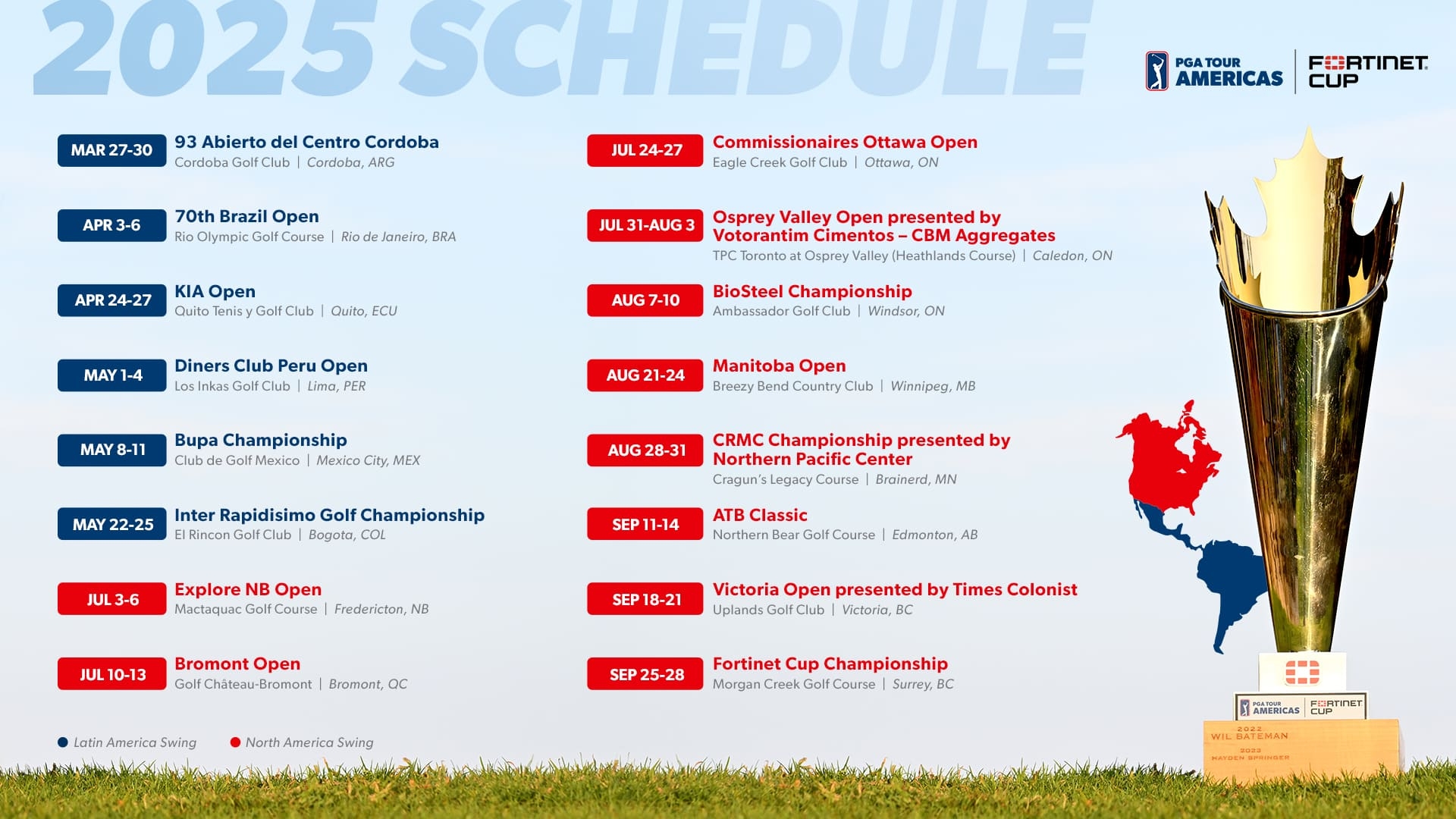 PGA TOUR Americas Announces 2025 Schedule