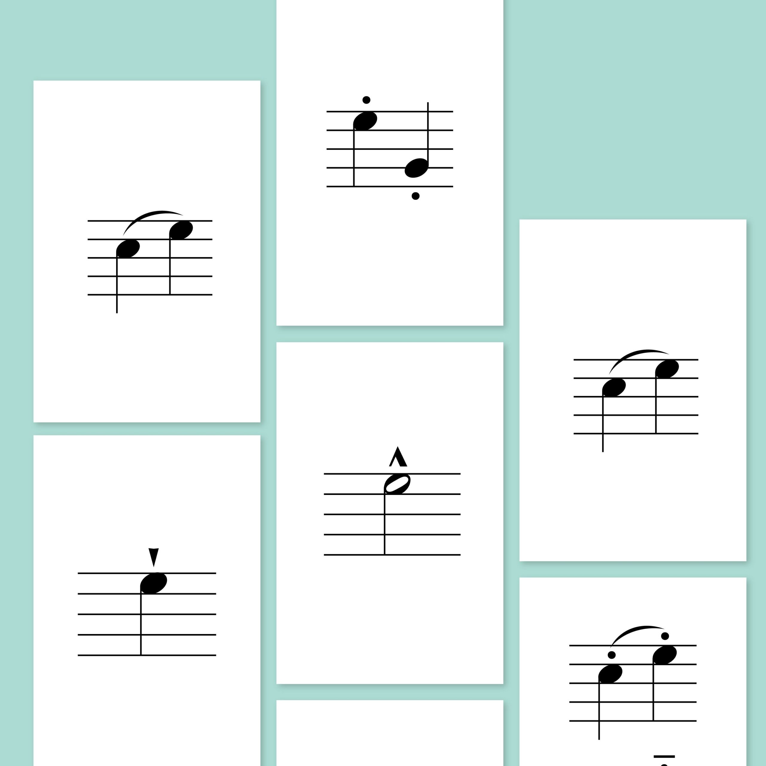 Piano Music Articulation Flashcards