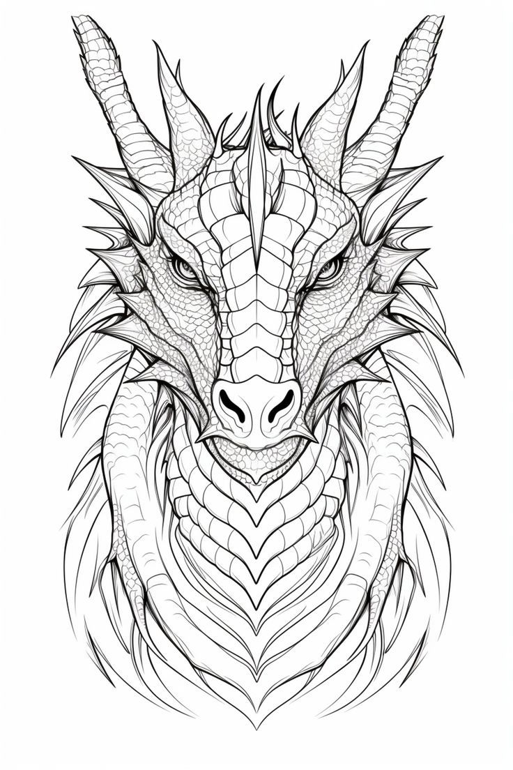 Free Printable Coloring Pages Of Skulls With Dragons