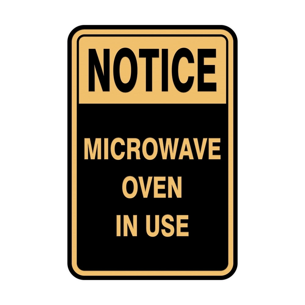 Portrait Round Notice Microwave Oven In Use Sign Navy Blue White Small 4 X 6 Walmart