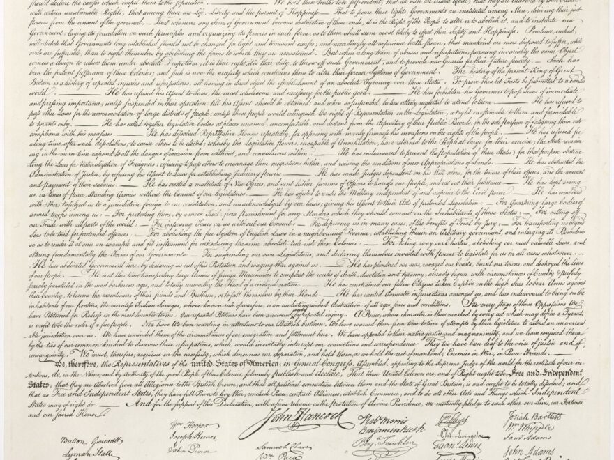 Print Of The Declaration Of Independence
