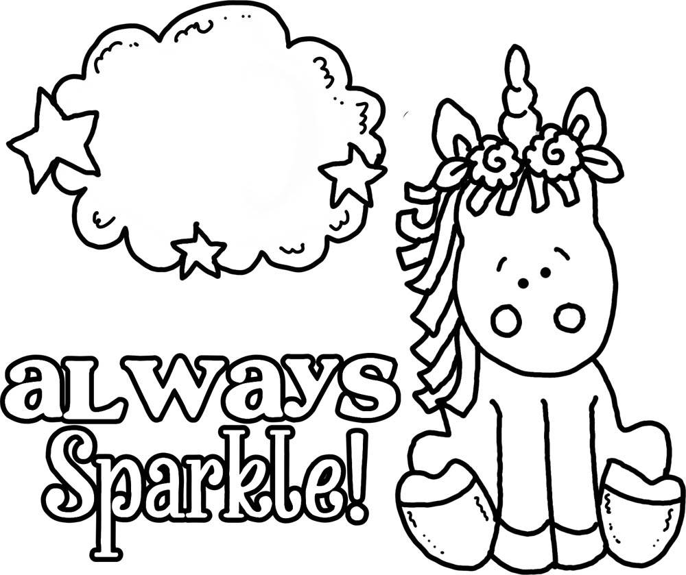 Print Unicorn Quote Template Always Sparkle Patterns