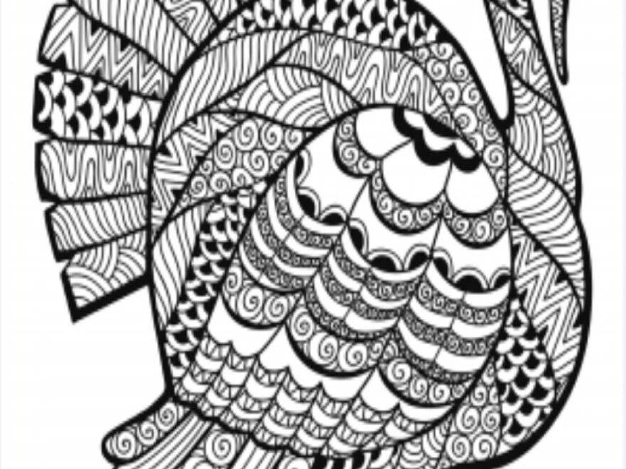 Printable 8 X 10 Thanksgiving Turkey Coloring Page instant Download digital File plus Bonus Etsy