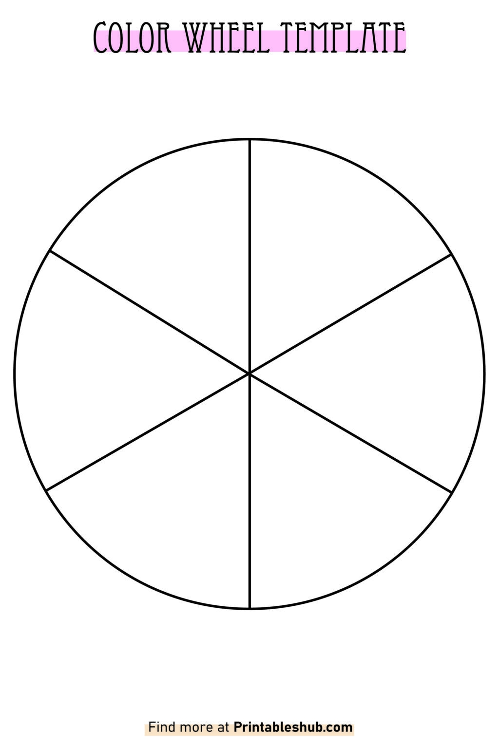 Printable Blank Color Wheel Template Free PDF Included 