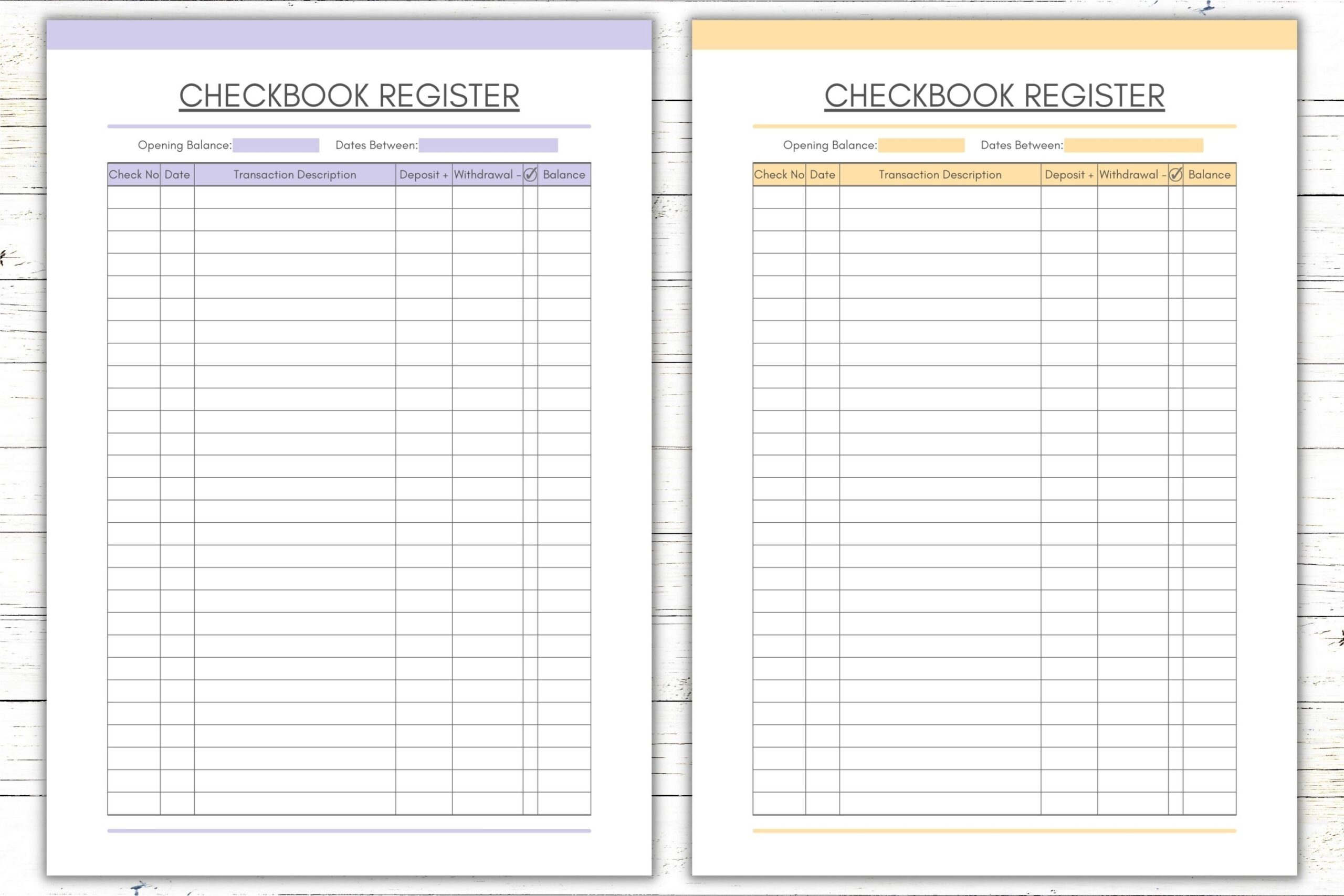 Printable Checkbook Register Checkbook Balance Tracker Financial Tracker Finance Planner PDF Checkbook Sheet Checking Account Template Etsy