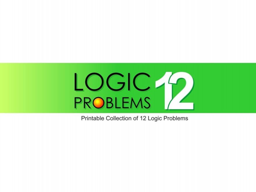 Printable Collection Of 12 Logic Problems Puzzlers Paradise